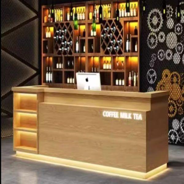 Mẫu quày bar full gỗ sang trọng