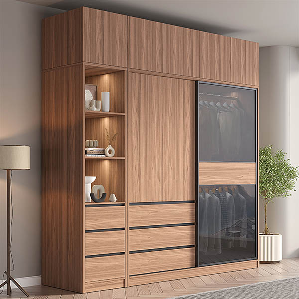Tủ quần áo gỗ thiết kế đẹp và tiện nghi T23