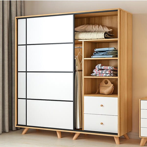Tủ áo gia đình kiểu dáng đơn giản