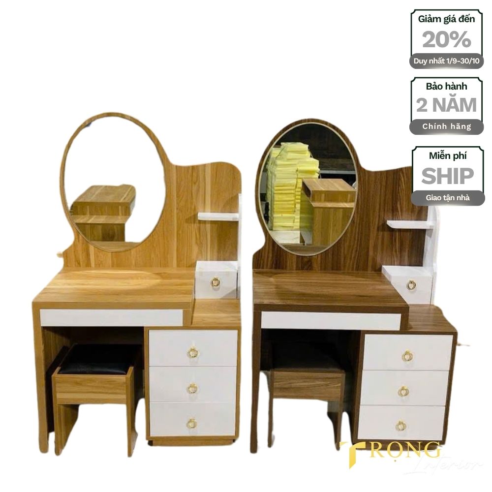 34 Bàn trang điểm gỗ, phong cách cổ điển, bàn trang điểm giá rẻ size trung #btd00113 _ Trọng Interior