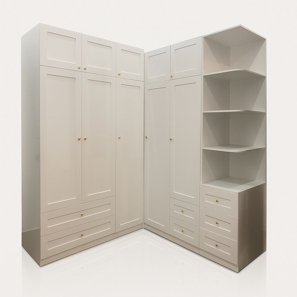 4 Tủ quần áo Ivory Corner Wardrobe L-Shape thiết kế chữ L | Trọng Interior