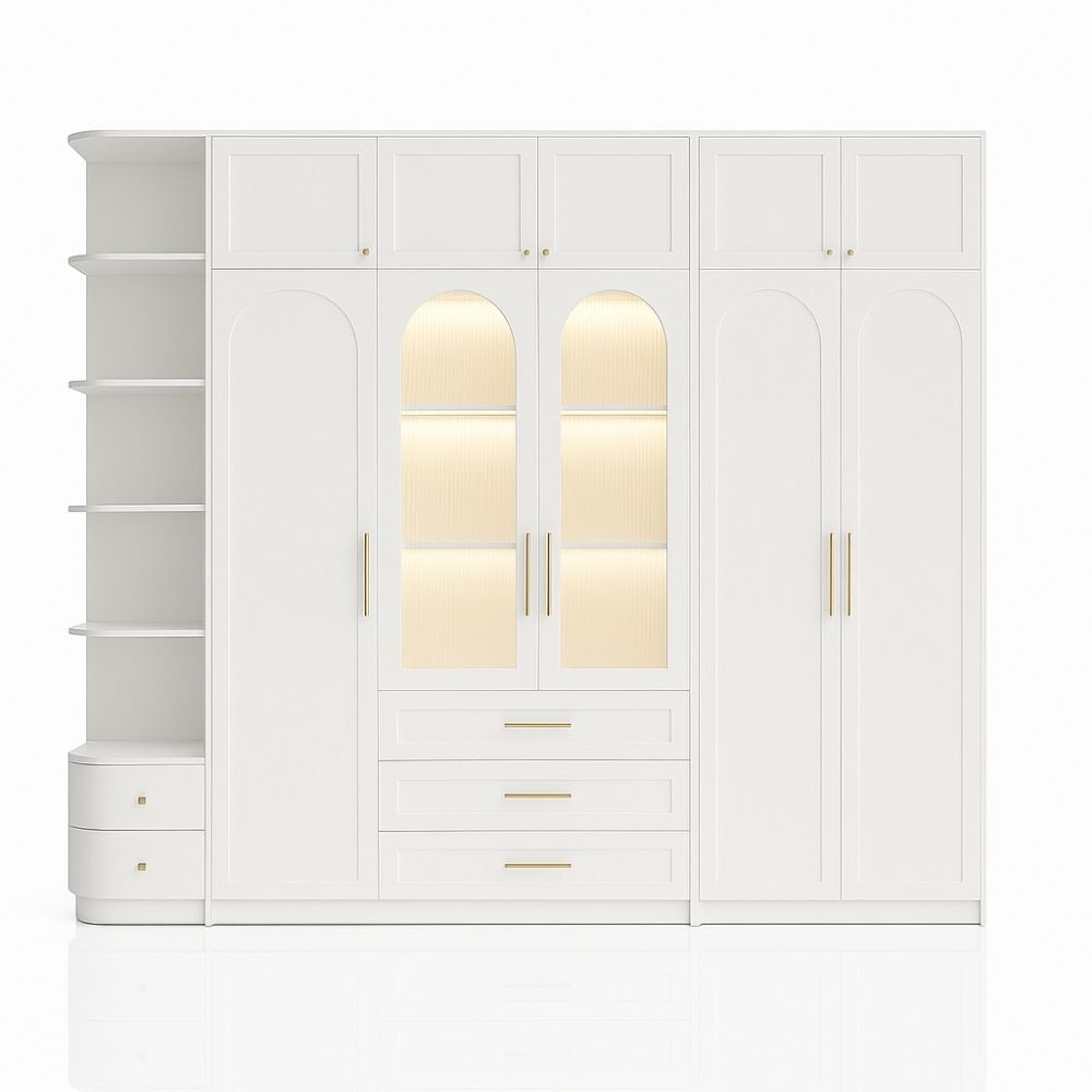 5 Tủ quần áo Ivory Arch Display Wardrobe màu trắng kem