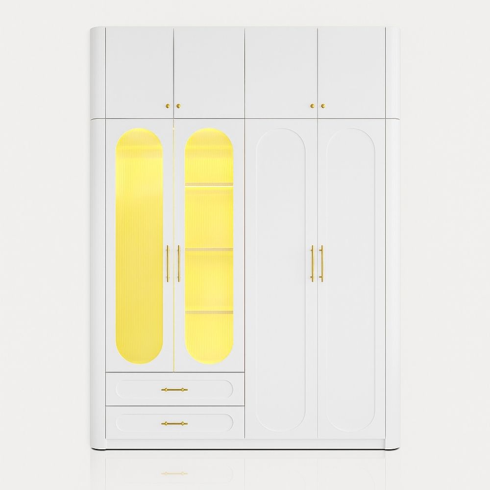 9 Tủ quần áo Ivory Yellow Arch Wardrobe màu trắng | Trọng Interior