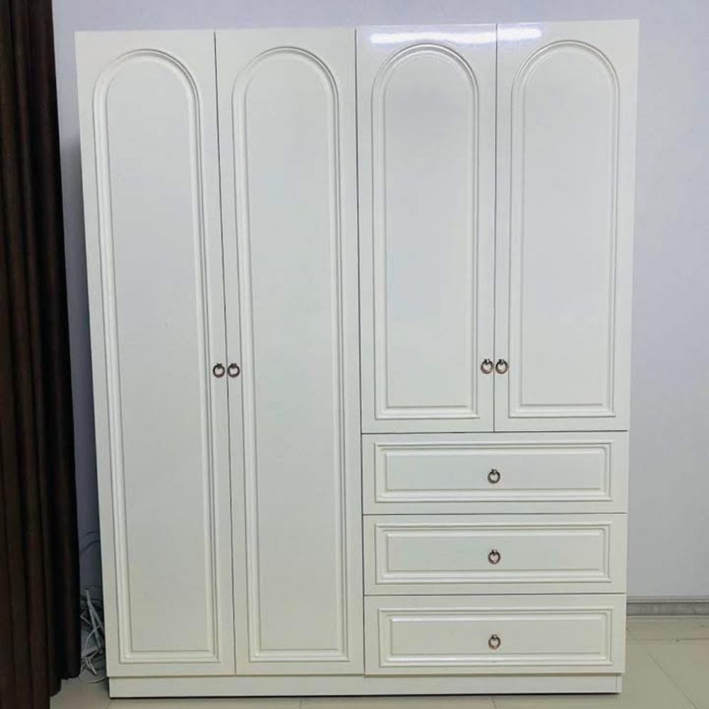38 Tủ Quần Áo Cánh Bo Vòm Tân Cổ Điển 3 Ngăn Kéo