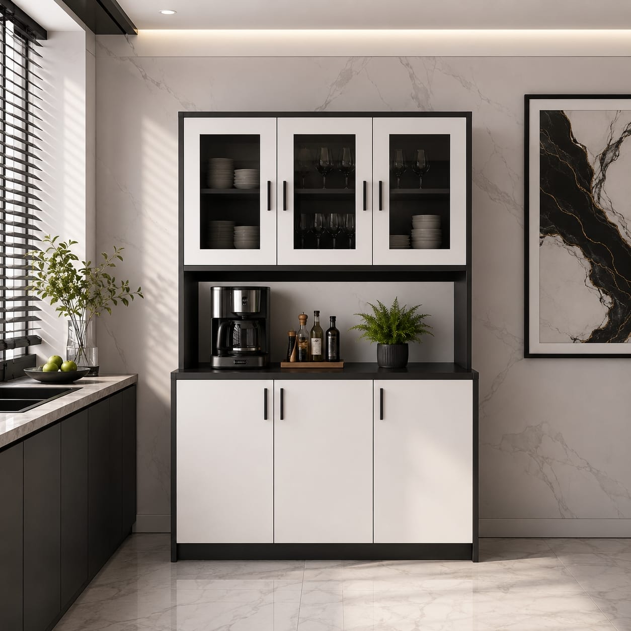 22 Tủ Bếp Nhà Bếp Kính Trưng Bày Cao Cấp Nhỏ TUBEPKINHWTELK28188 | Trọng Interior