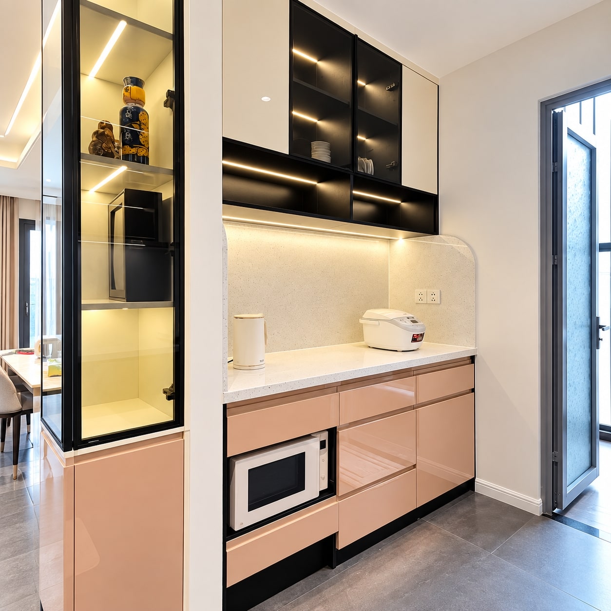 bao gia thi cong tu bep beige den hcm trong interior