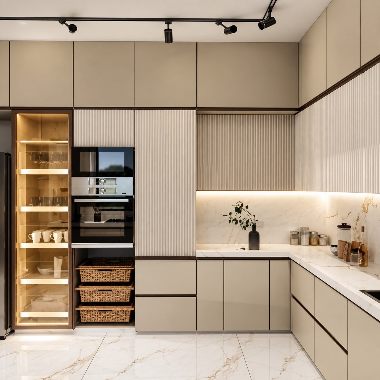 bao gia thi cong tu bep beige marble hcm trong interior
