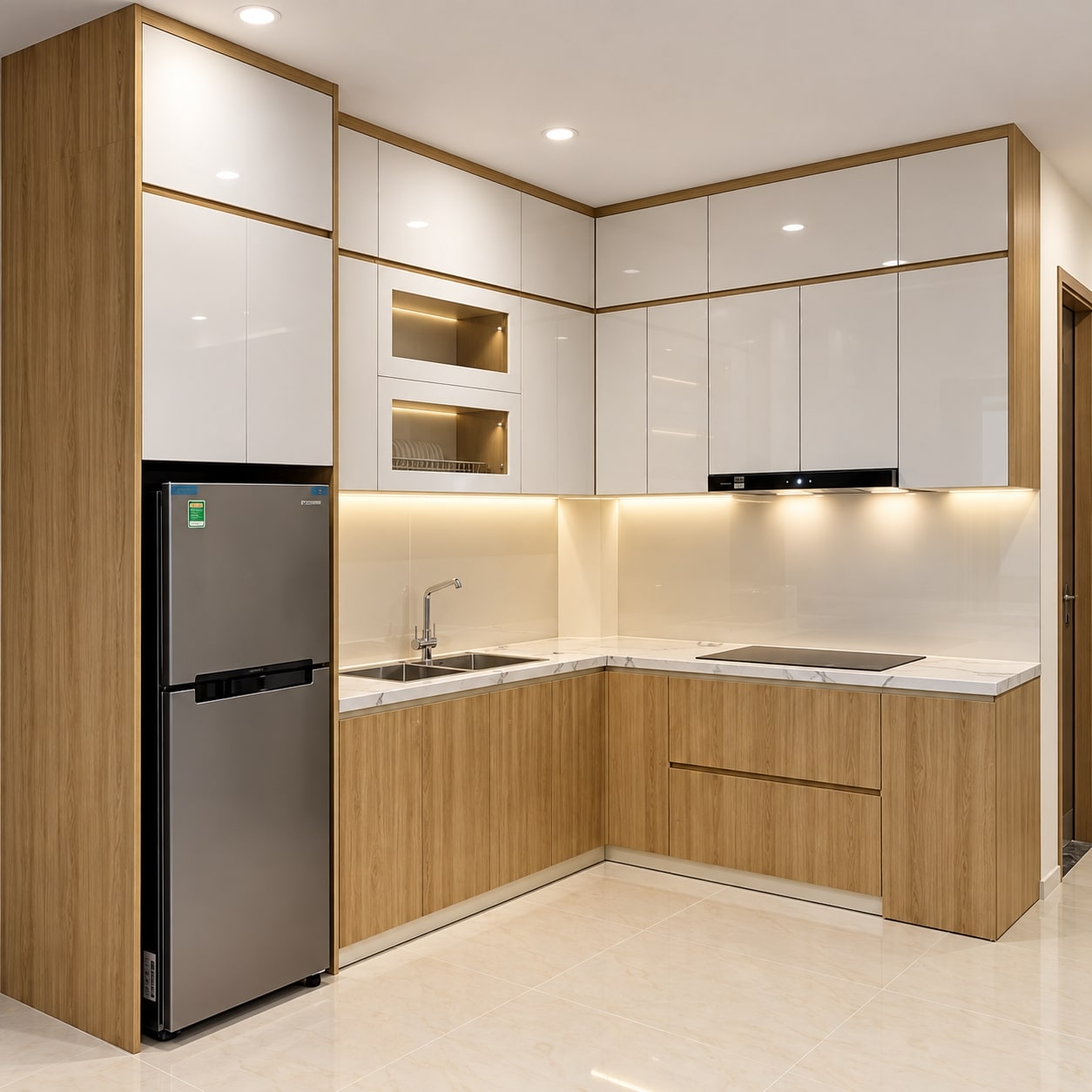 bao gia thi cong tu bep chu l go trang hcm trong interior