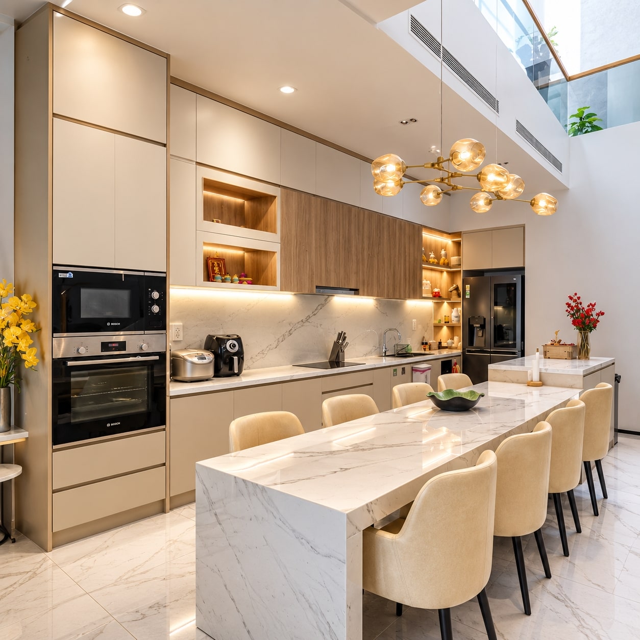 BÁO GIÁ THI CÔNG TỦ BẾP TRỌN GÓI HCM GIÁ RẺ 54 bao gia thi cong tu bep hien dai marble hcm trong interior