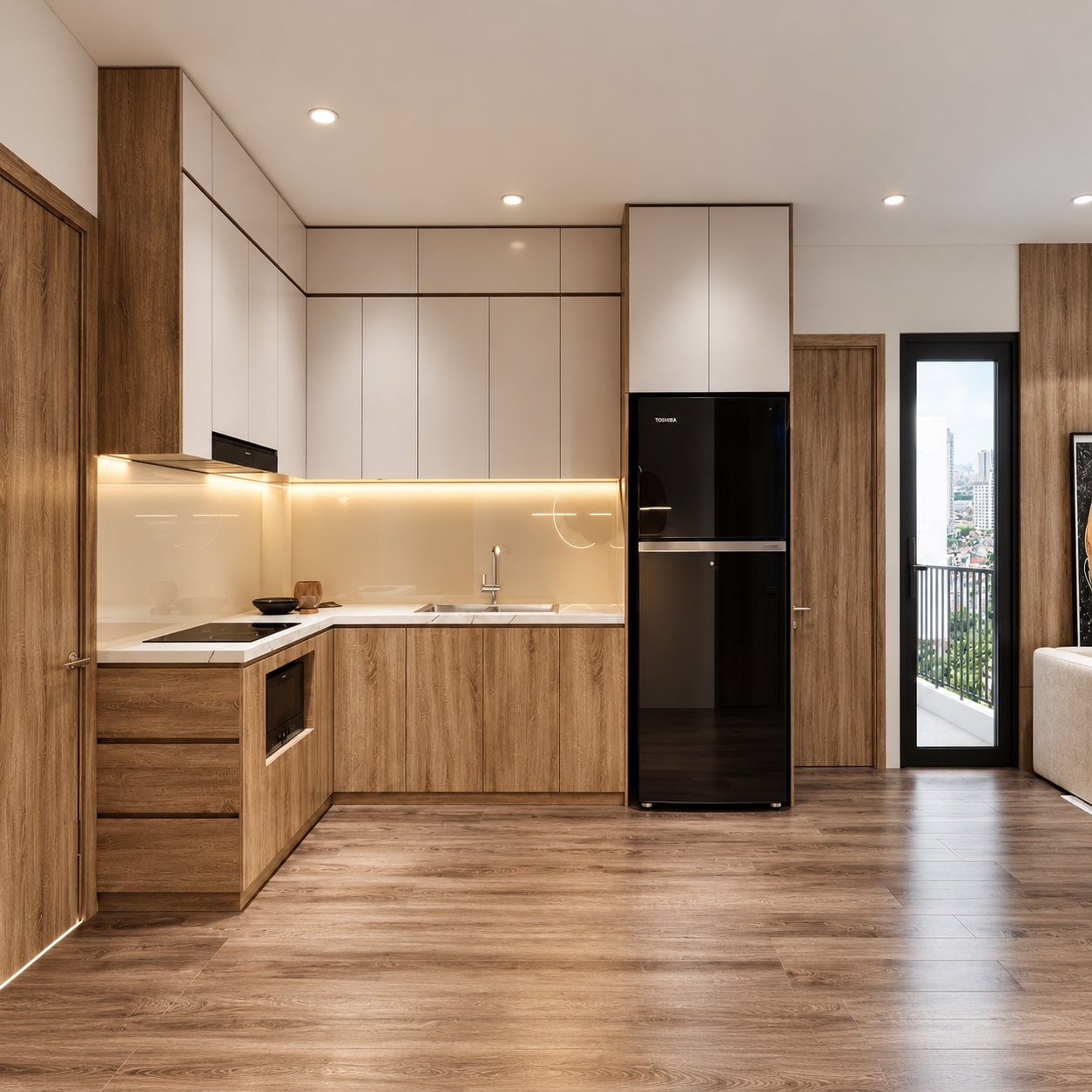 bao gia thi cong tu bep hien dai sach se hcm trong interior