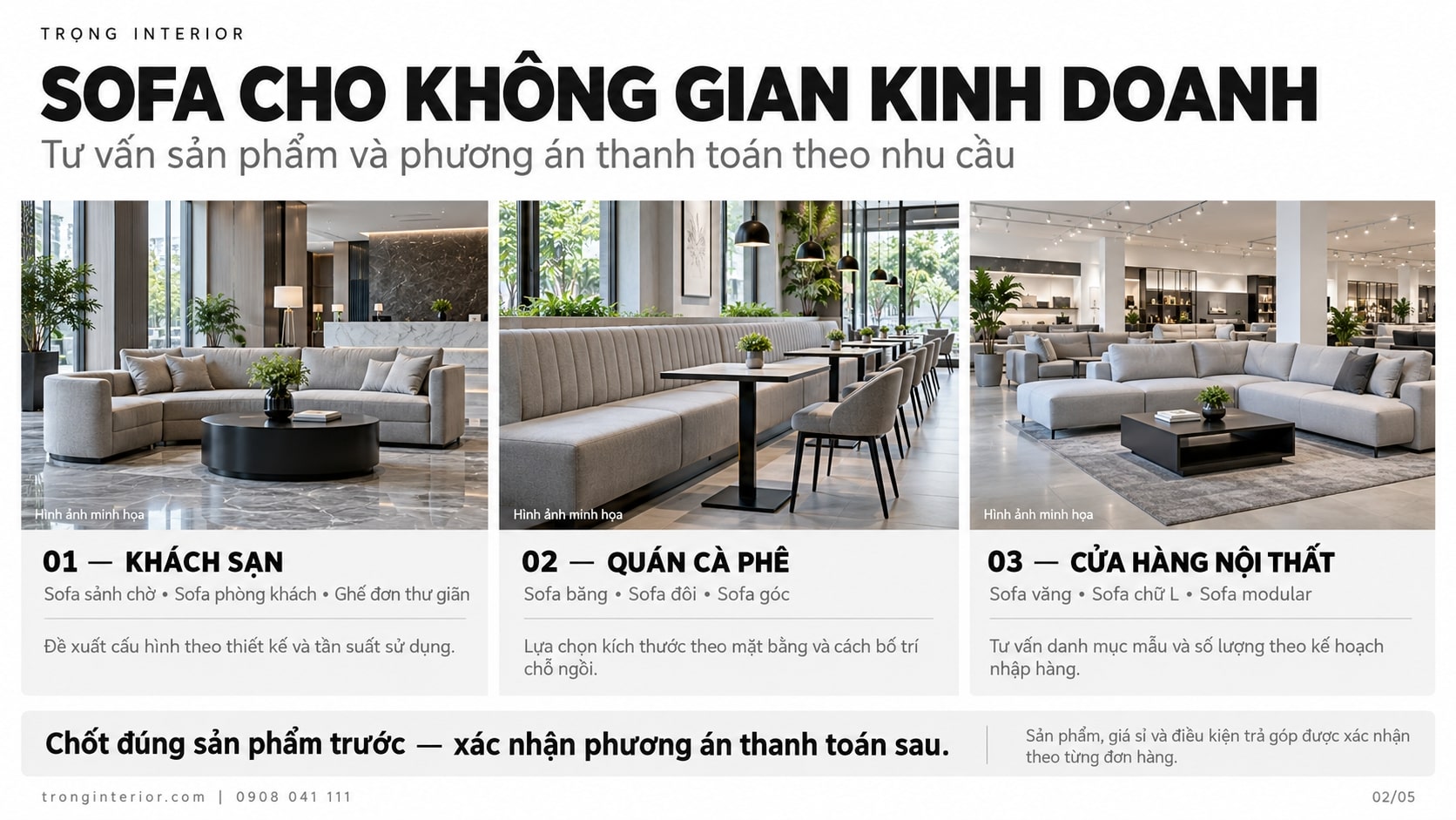 Mua Sofa Trả Góp Tại Trọng Interior: Mẫu Đẹp, Tư Vấn Chi Tiết 9 Sofa cho không gian kinh doanh-2